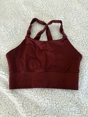 Women's Burgundy High-Neck Crop Bralette